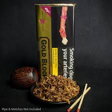 Gold Block Pipe Tobacco 40g – Mild Sweet Virginia & Burley Blend