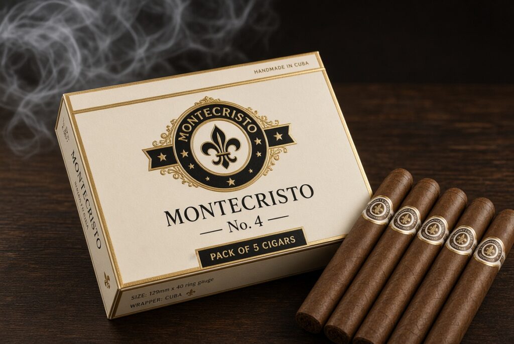 Montecristo No. 4 Pack of 5 Cuban Cigars